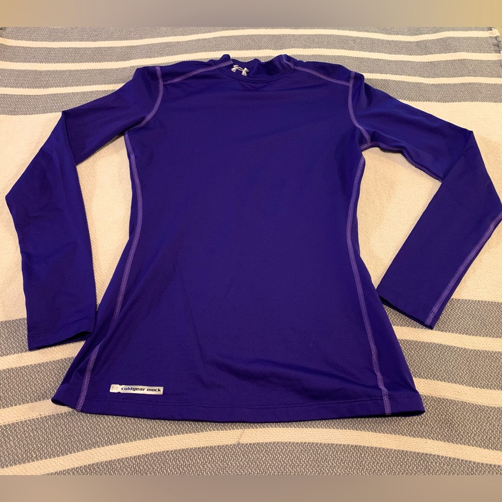 Under Armour ColdGear Mock in Deep Purple